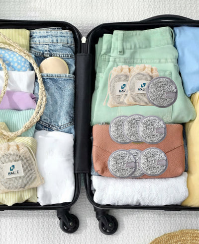 EcoSoft Reusable Bamboo Charcoal Makeup Remover Pads (With Mesh Bag)